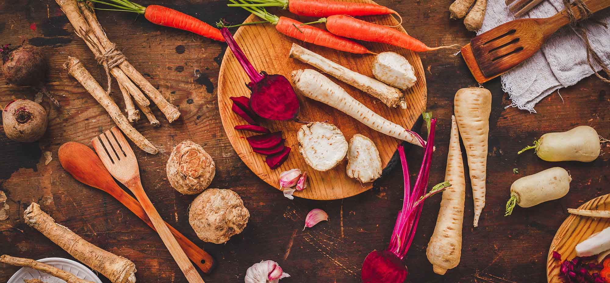 Photo is of local produce on a board